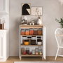 Hanah Home Armario Multiusos Nord - ND16-SW Blanco, Roble y Gris